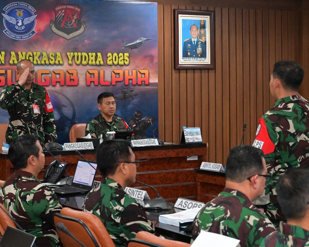 Pangkogasudgab Terima Paparan Kesiapan Latihan Angkasa Yudha dari Asops Kogasudgab