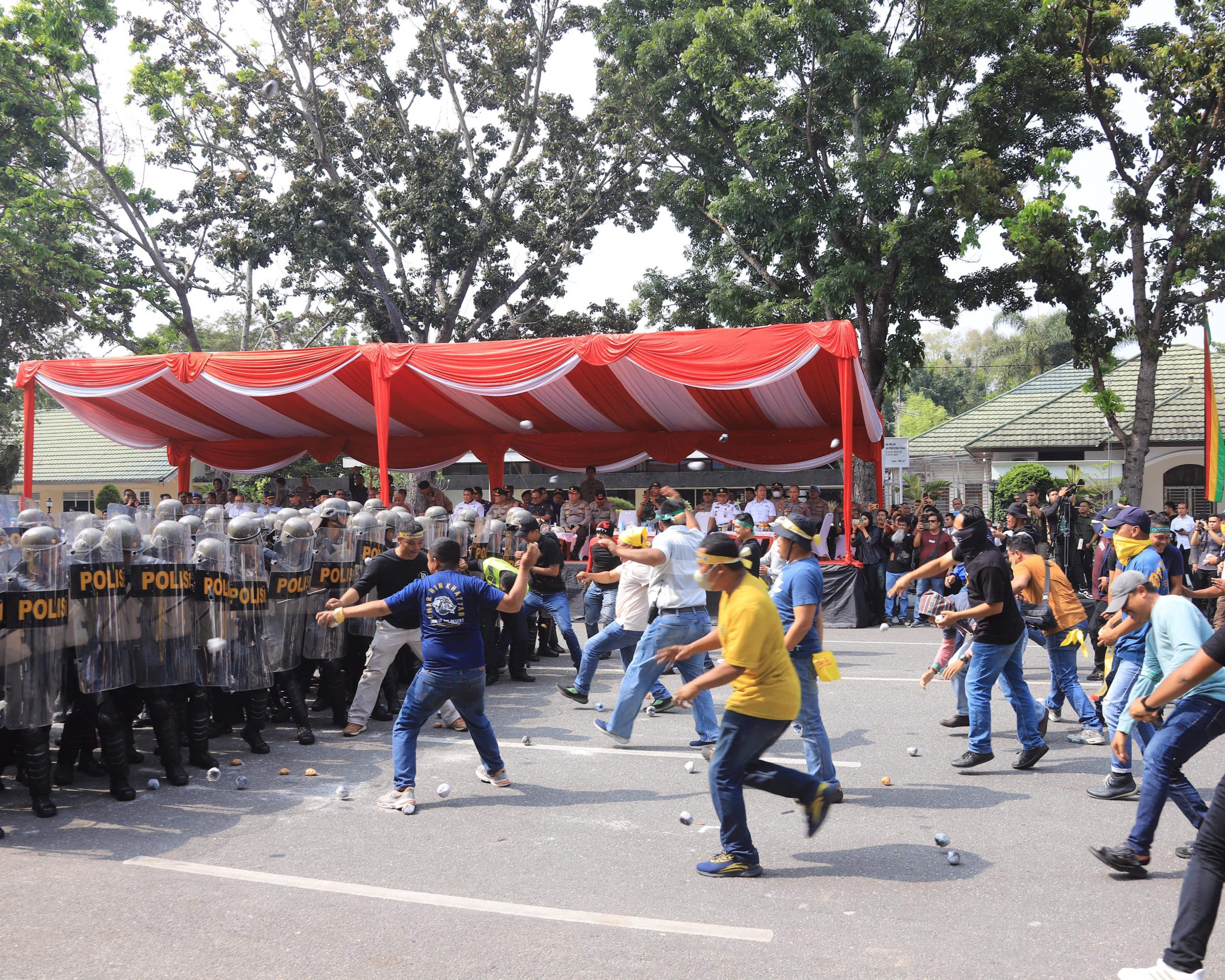 Polda Riau Gelar Simulasi Sispamkota Jelang Pilkada 2024