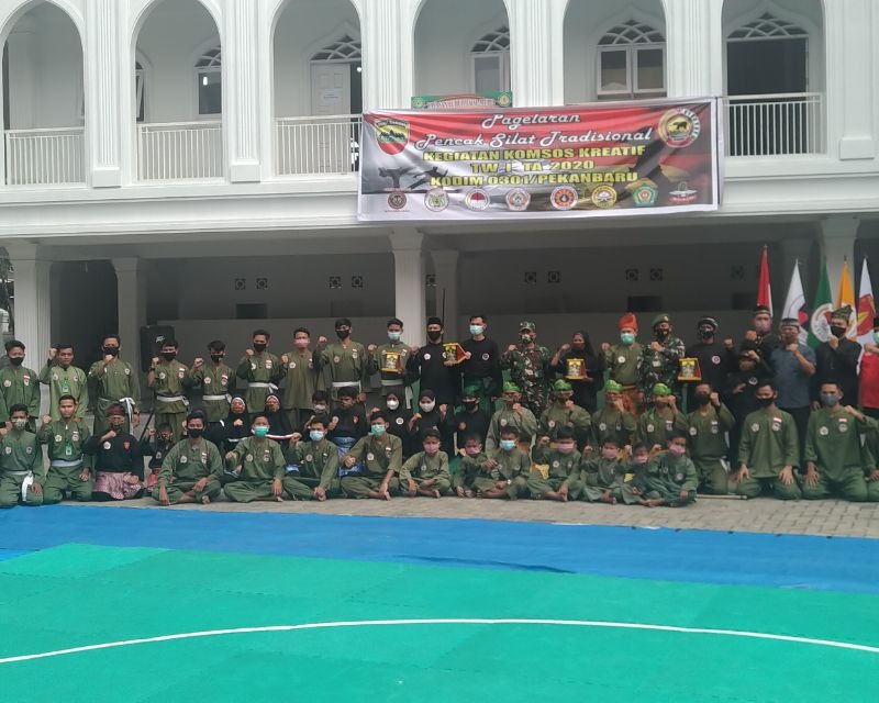 Kodim 0301/PBR Laksanakan Kegiatan Komsos Kreatif, 'Pagelaran Pencak Silat Tradisional'