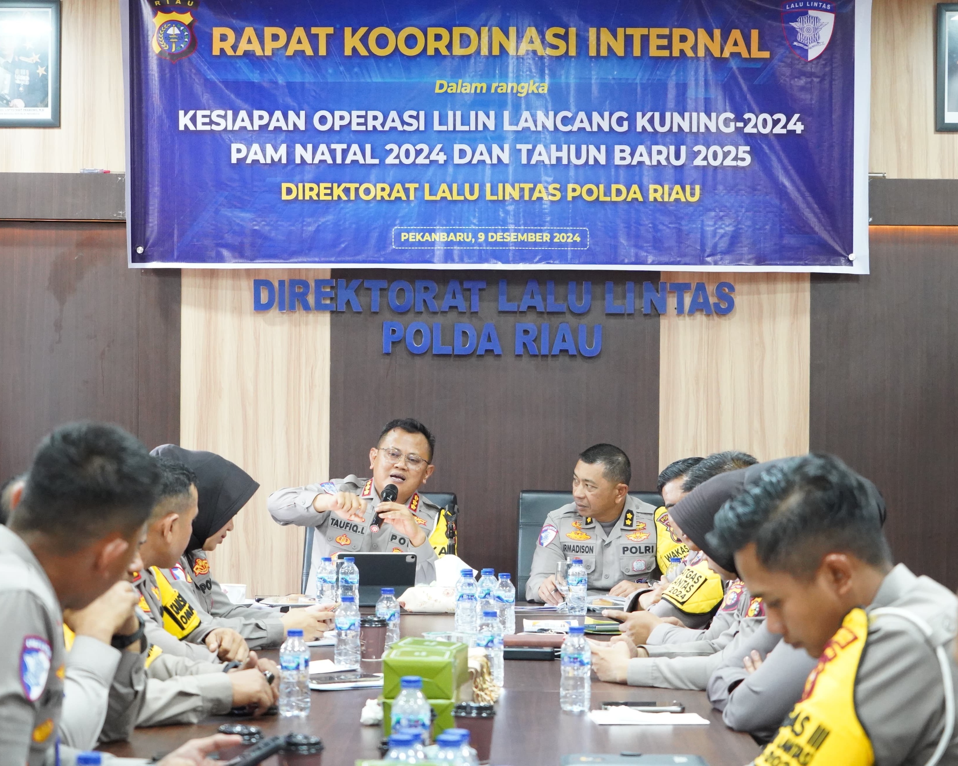 Jelang NATARU 2024-2025, Dirlantas Polda Riau Pimpin Rapat Koordinasi Internal Bersama Kasat Lantas Jajaran