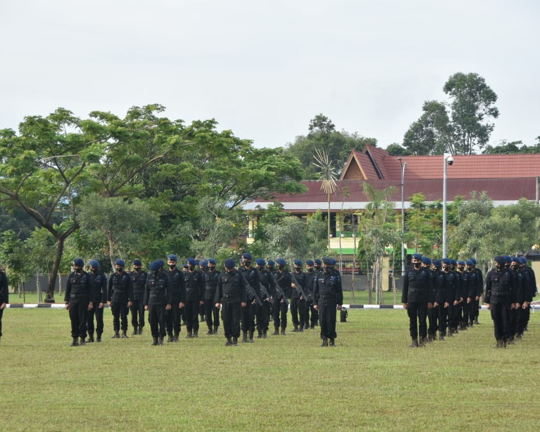 Siaga May Day, Brimob Polda Riau di Siagakan di Mapolda Riau