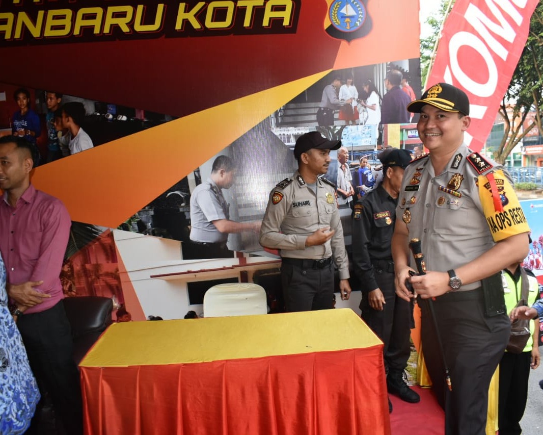 Kapolresta Pekanbaru Bersama Walikota Pekanbaru Kunjungi Pos Pengamanan NATARU