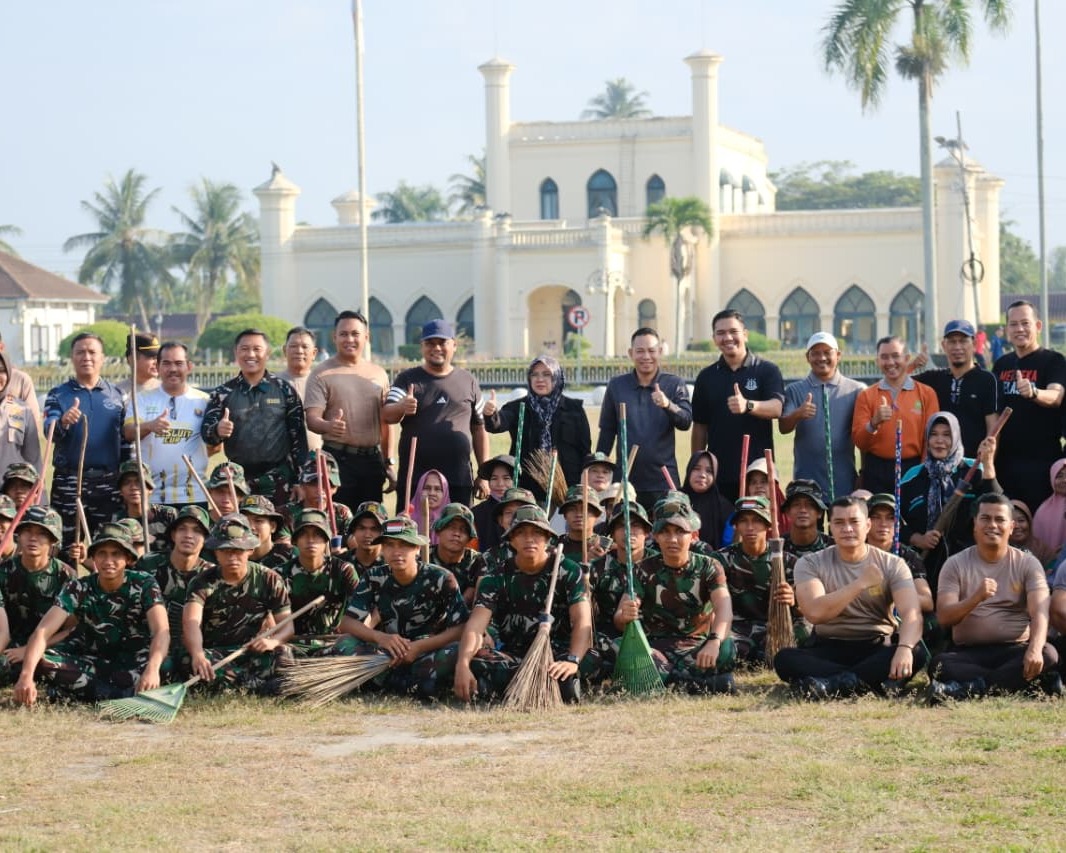 Gotong Royong Polres Siak bersama Forkopimda Siak, Wujud Nyata Instruksi Presiden RI