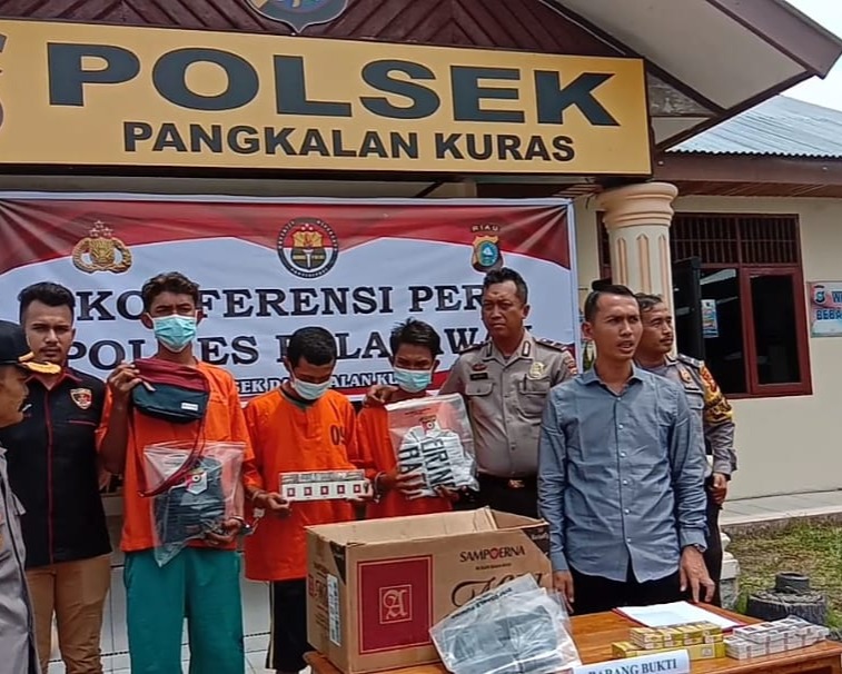 Polsek Pangkalan Kuras, Berhasil Amankan Dua Pelaku Pencurian