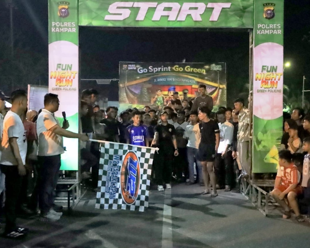 Polres Kampar Gelar Green Policing Running Race, Ajak Generasi Muda Beraktivitas Positif