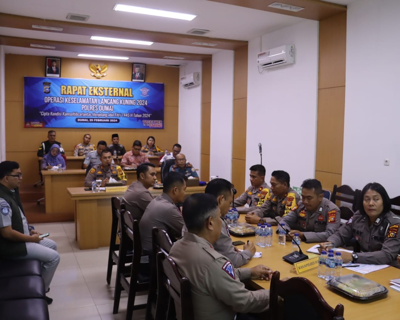 Polres Dumai Gelar Rakor Eksternal Dalam Rangka Operasi Keselamatan Lancang Kuning 2024